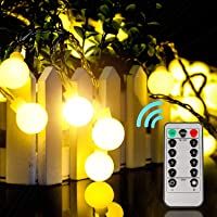 EUKO Guirnalda luces exterior 10 m 100 LEDs impermeable Cadena de luces 8 Modos con Control Remoto para Dormitorio…